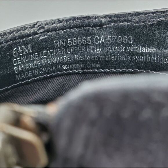 BP Black Pebbled Leather Almond-Toe Side-Zip Stacked Block Heel Ankle Boots - Picture 11 of 11